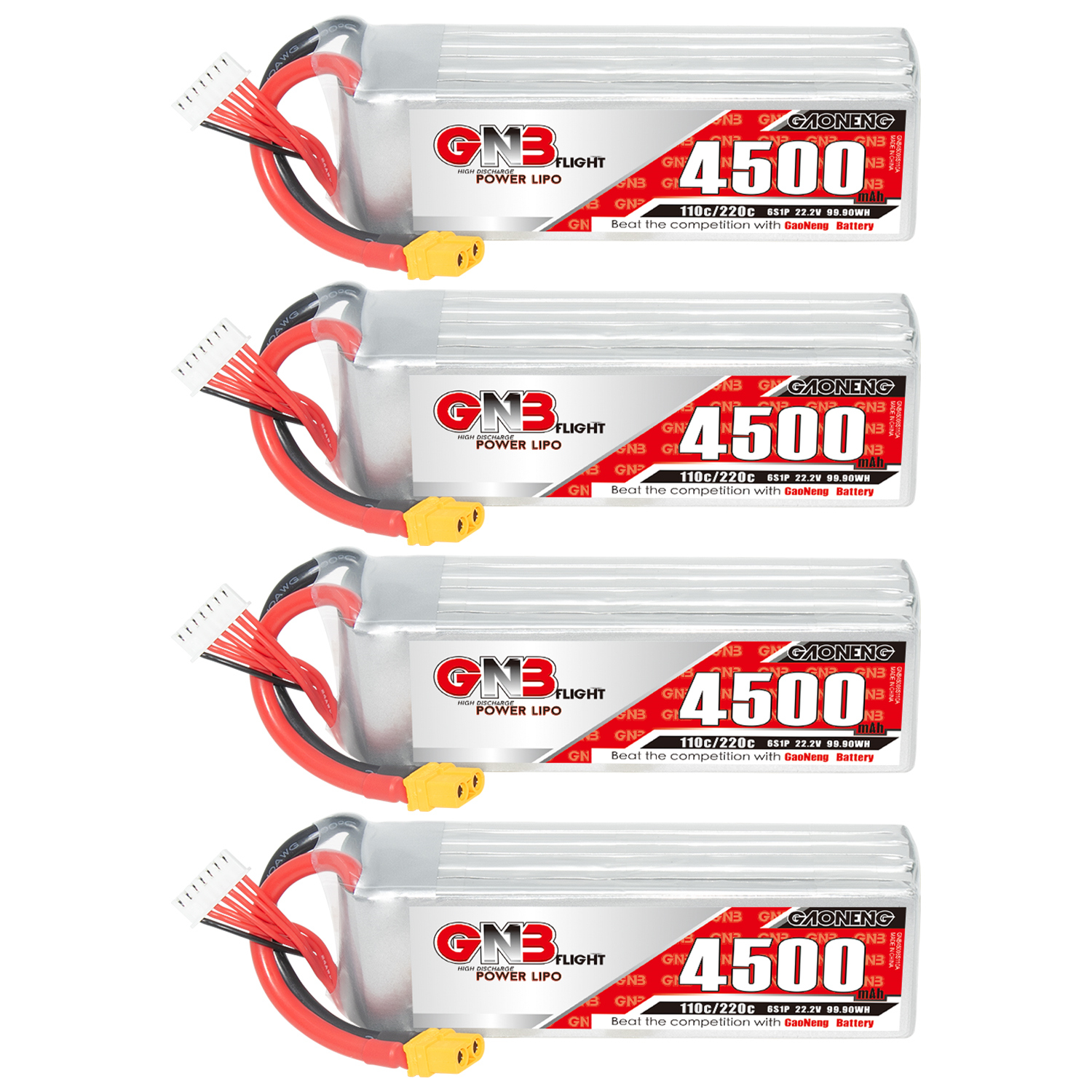 GAONENG GNB 6S 22.2V 4500mAh 110C LiPo Battery XT60