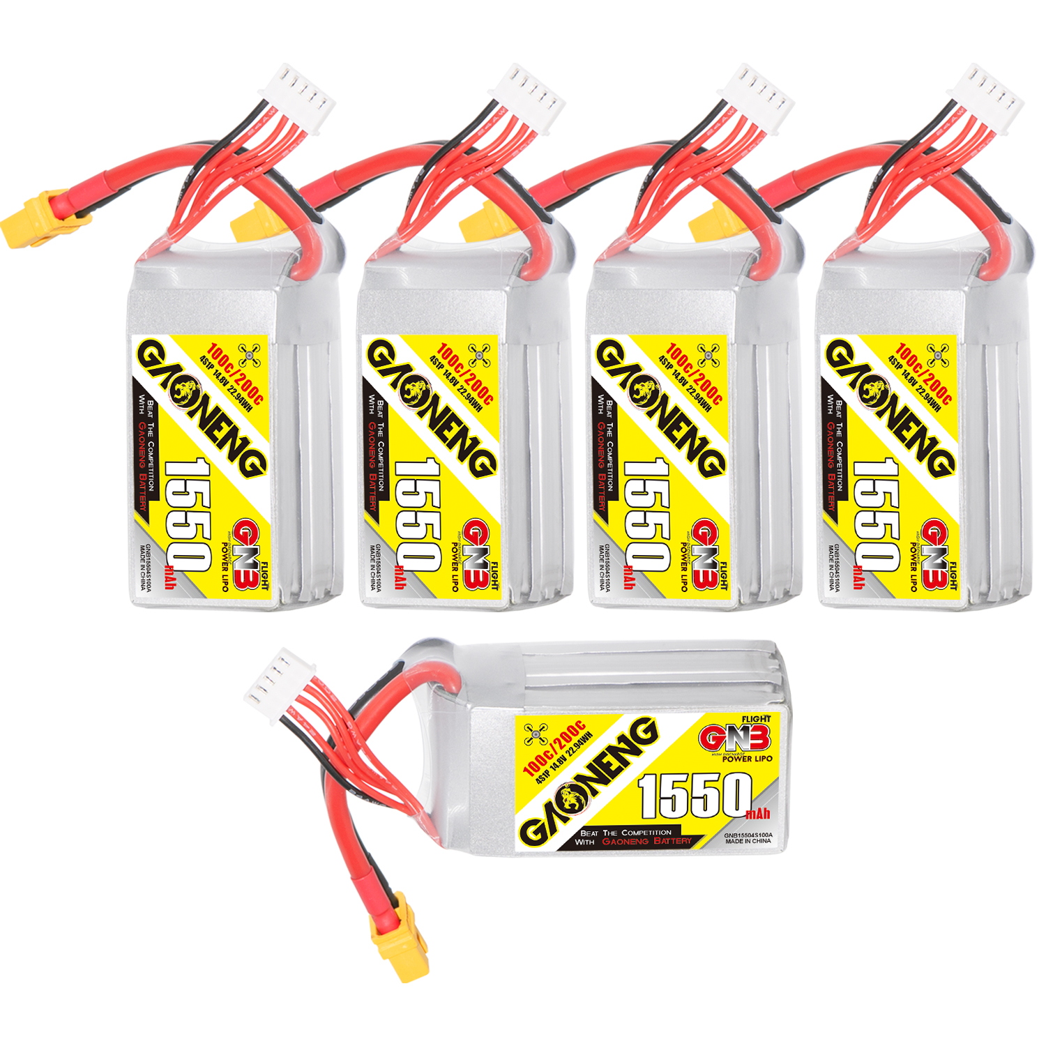 GAONENG GNB 4S 14.8V 1550mAh 100C XT60 LiPo Battery