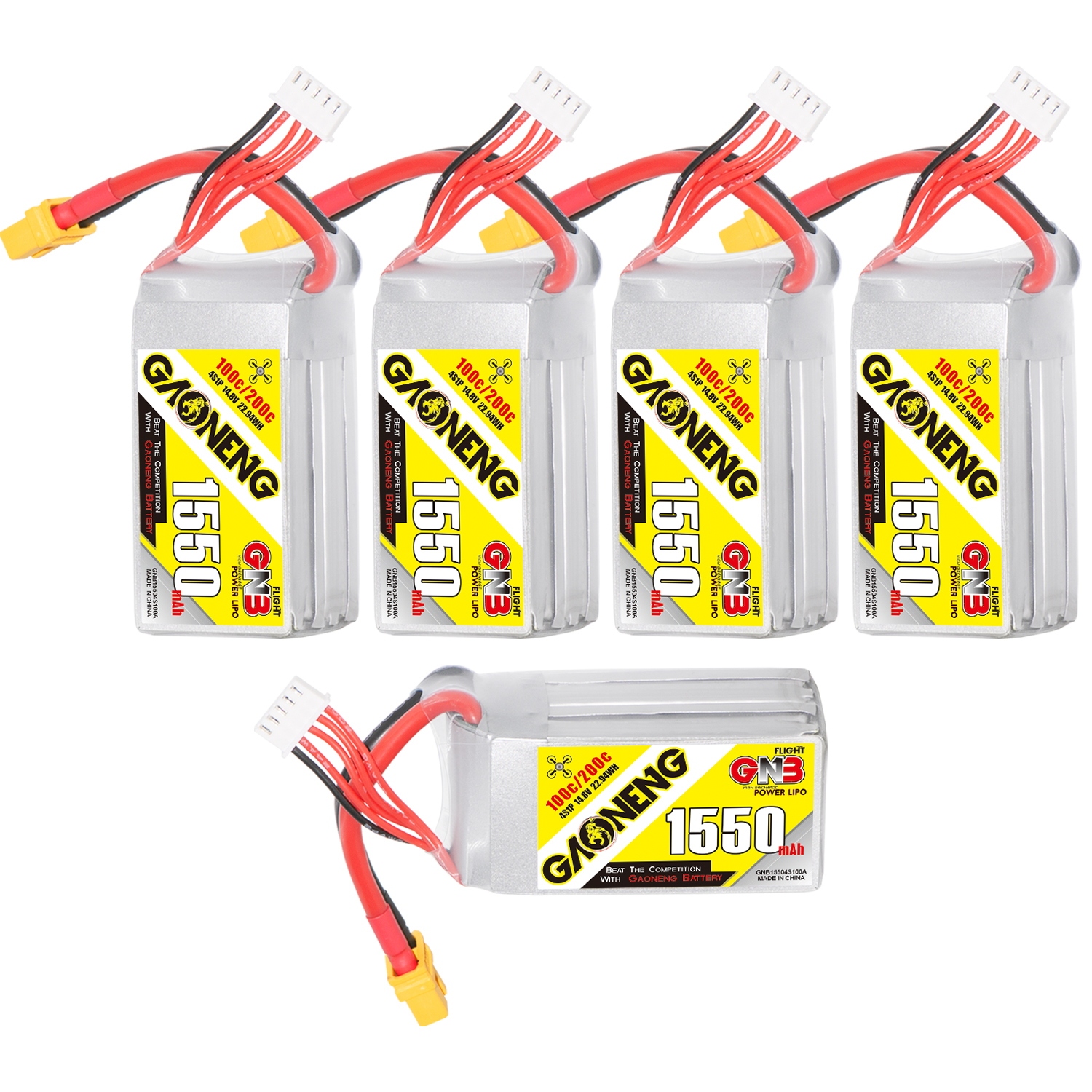 GAONENG GNB 4S 14.8V 1550mAh 100C XT60 LiPo Battery