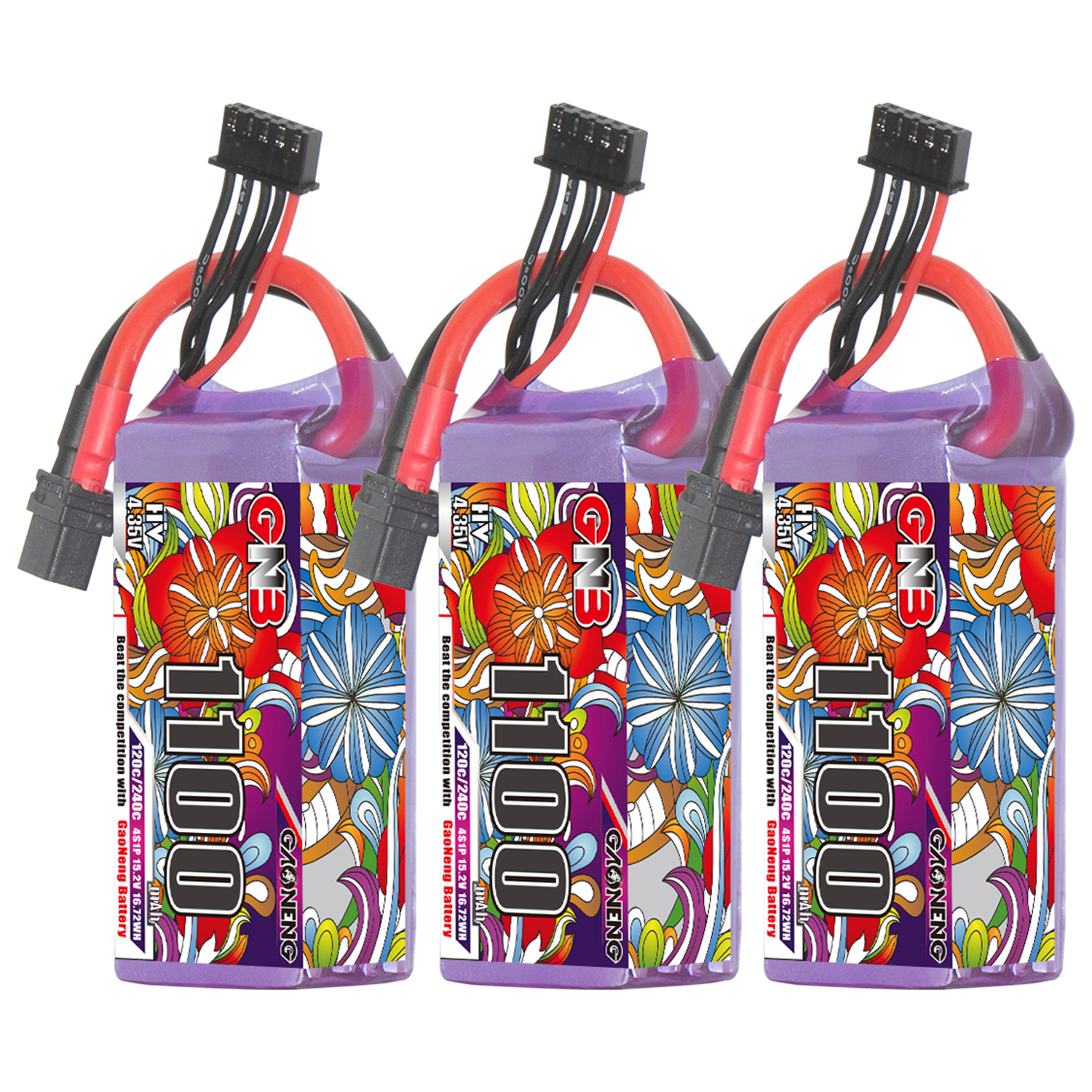 GAONENG GNB LiHV 4S 15.2V 1100mAh 120C XT60 LiPo Battery