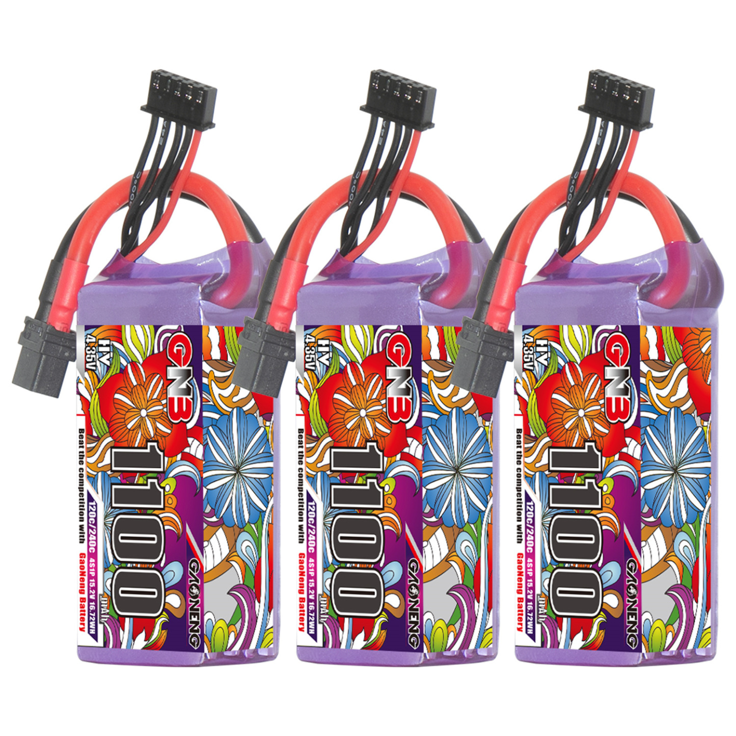 GAONENG GNB LiHV 4S 15.2V 1100mAh 120C XT60 LiPo Battery