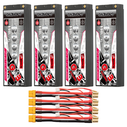 GAONENG GNB LiHV 2S 7.6V 6000mAh 140C 5mm Hard Case Ultra LCG LiPo Battery