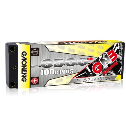 1PCS - GAONENG GNB 2S 7.4V 6500mAh 100C Hard Case LiPo Battery XT60