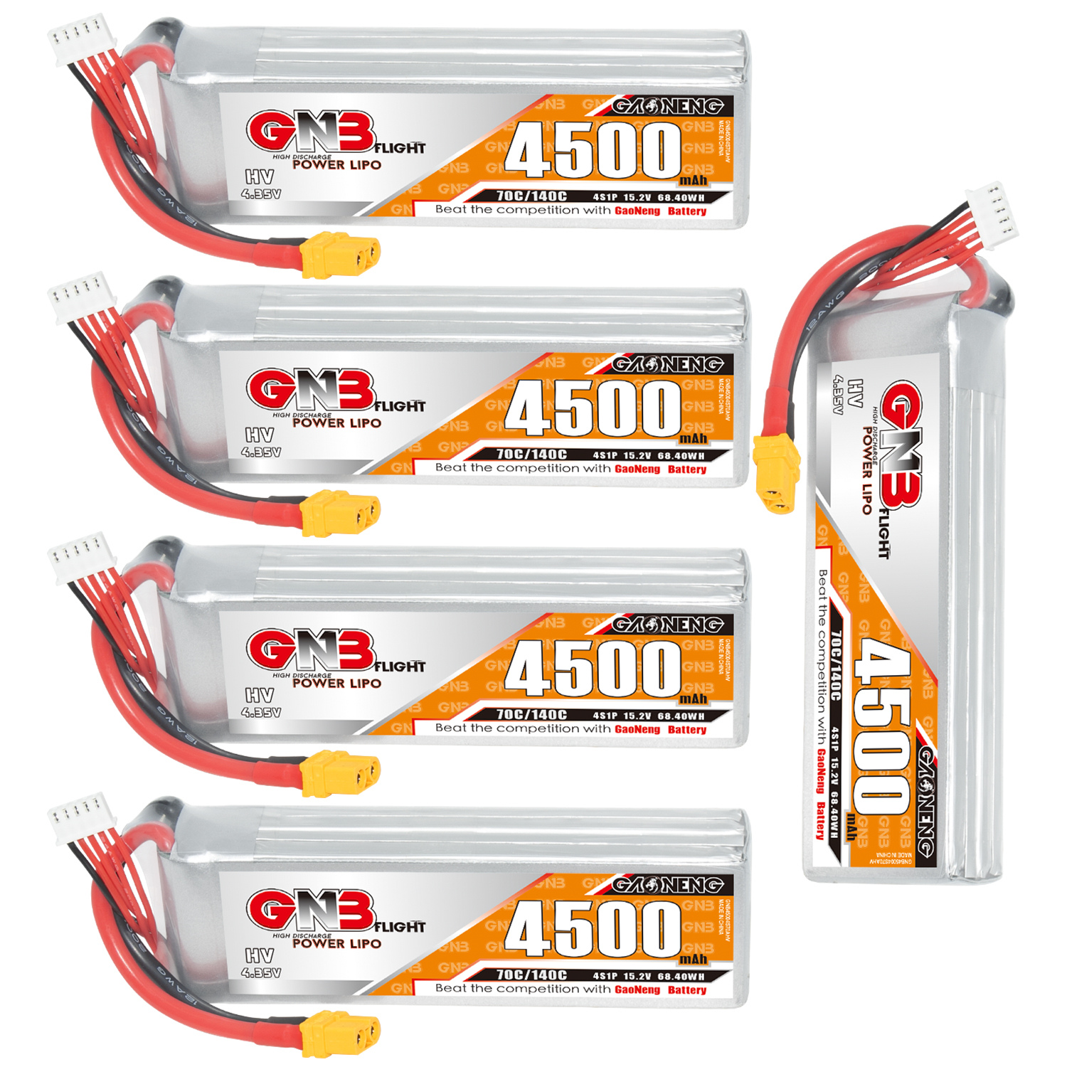 GAONENG GNB LiHV 4S 15.2V 4500mAh 70C LiPo Battery XT60