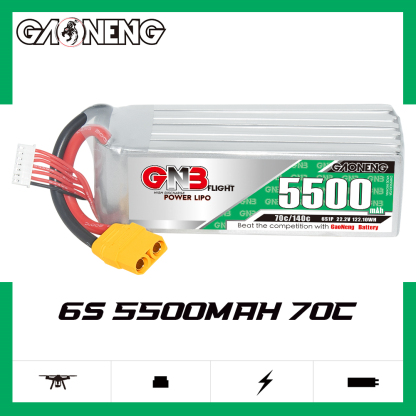 GAONENG GNB 6S 22.2V 5500mAh 70C LiPo Battery XT90