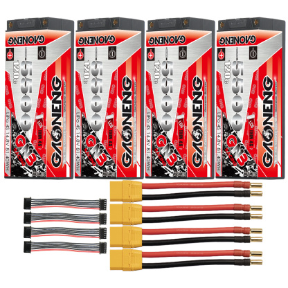 GAONENG GNB 4S 14.8V 5500mAh 120C 5mm Bullet Thin 4S LCG Hard Case LiPo Battery