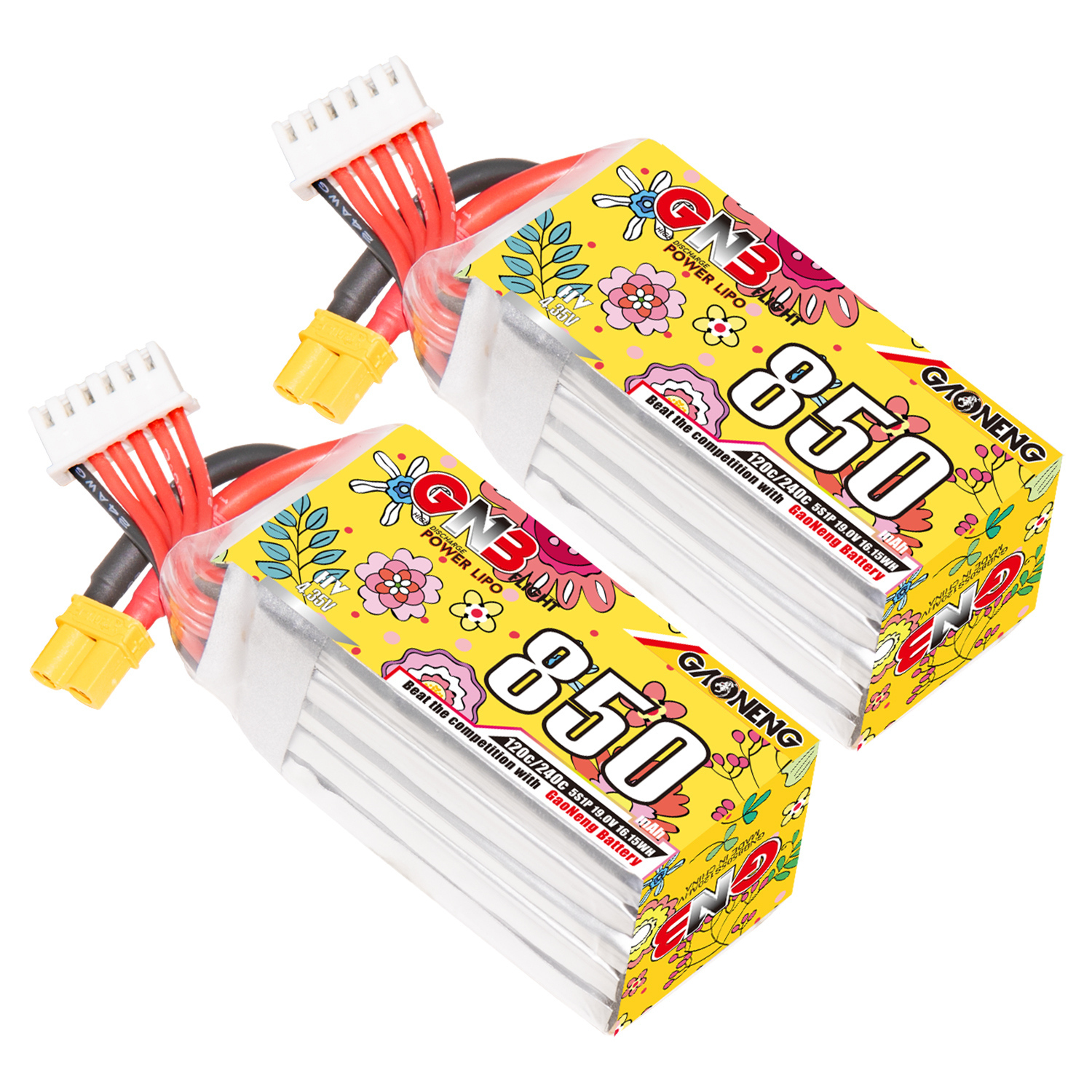 GAONENG GNB LiHV 5S 19V 850mAh 120C XT30 LiPo Battery