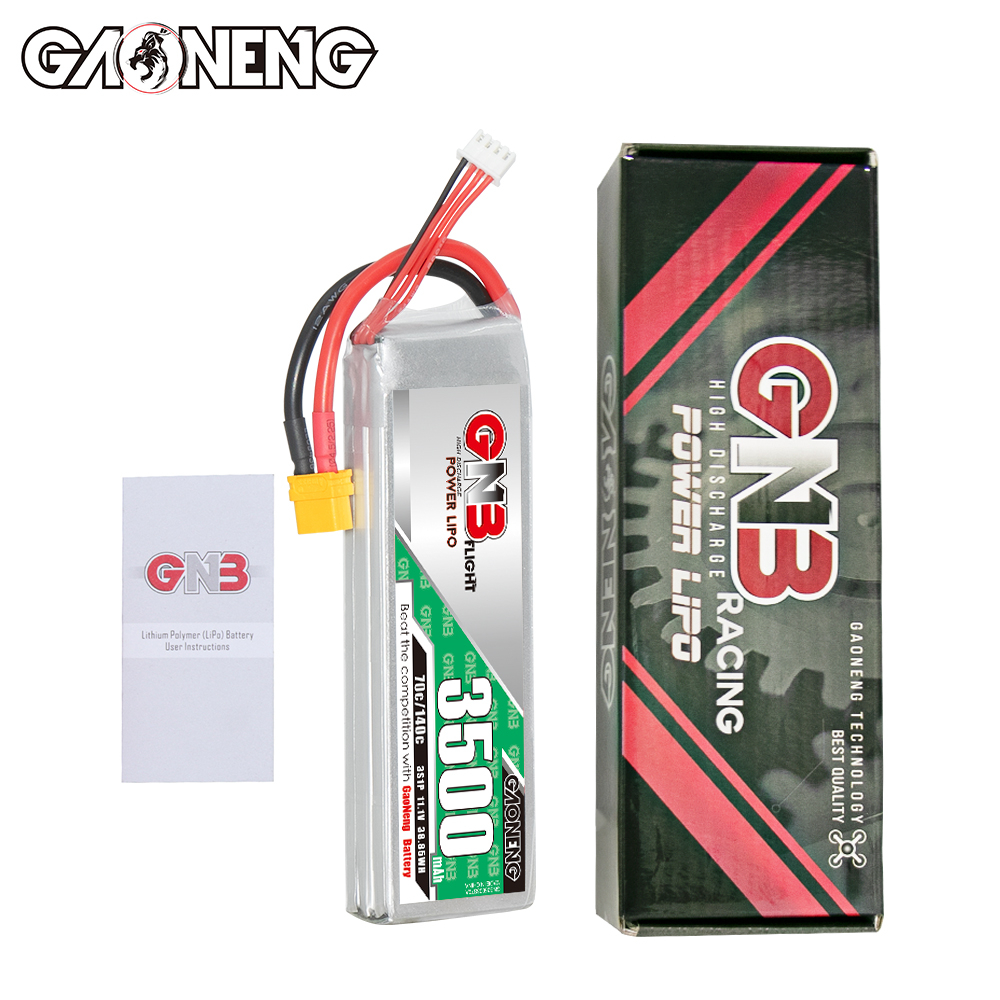 1PC - GAONENG GNB 3S 11.1V 3500mAh 70C LiPo Battery XT60