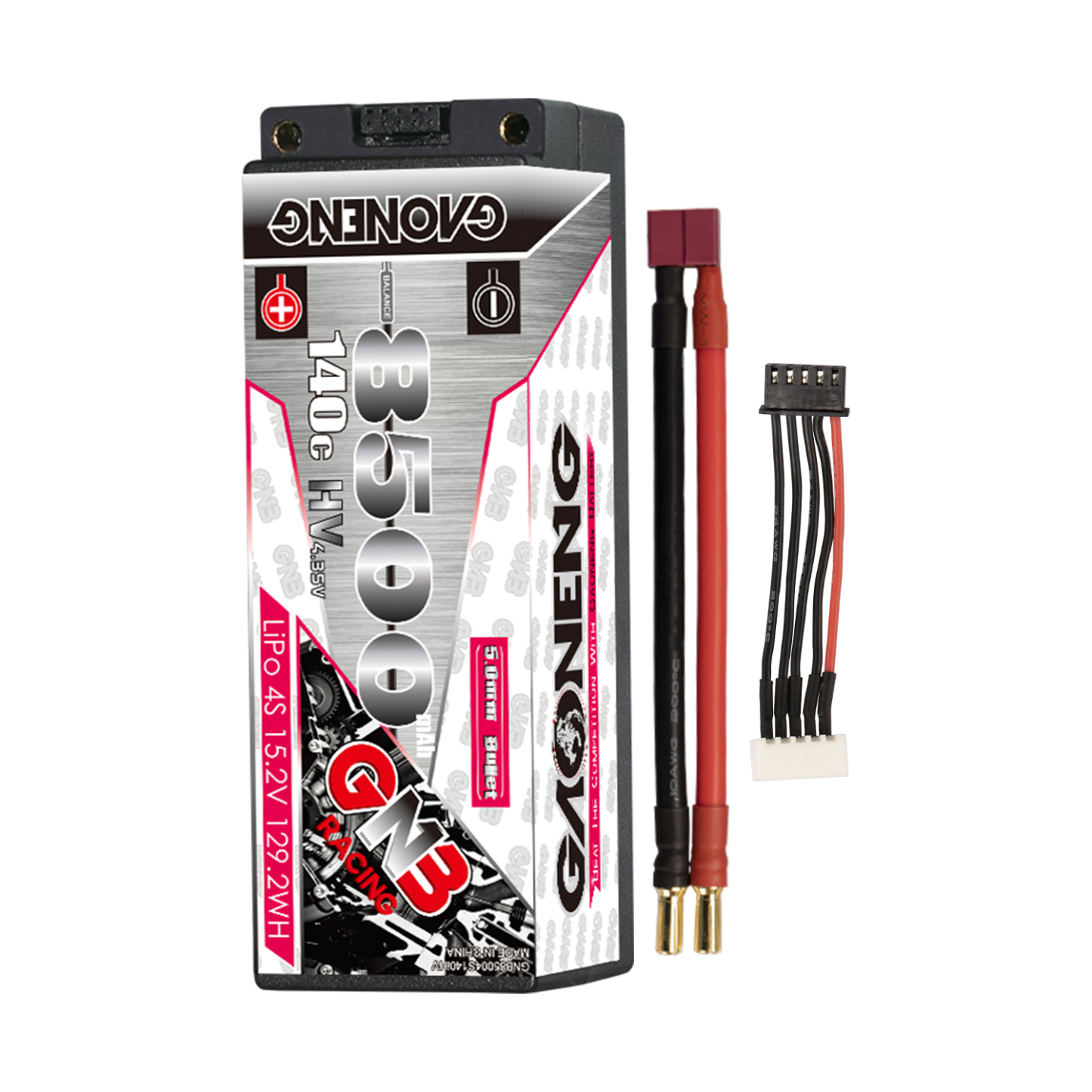 GAONENG GNB LiHV 4S 15.2V 8500mAh 140C 5mm Bullet Hard Case LiPo Battery