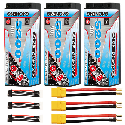 GAONENG GNB 4S 14.8V 5200mAh 90C 5mm Bullet Hard Case LiPo Battery