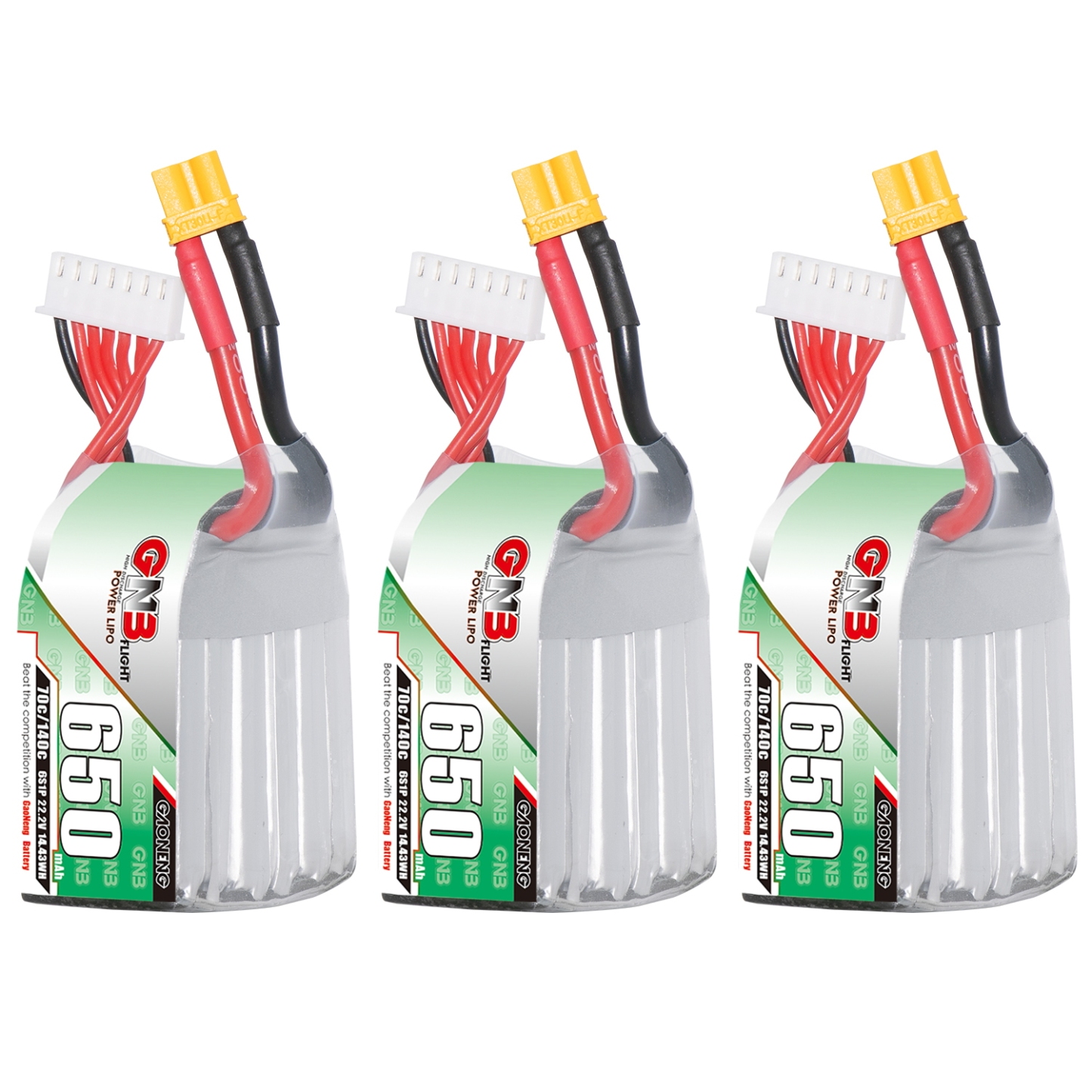 GAONENG GNB 6S 22.2V 650mAh 70C XT30 LiPo Battery