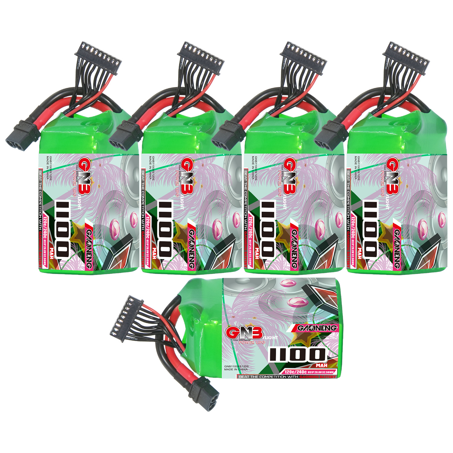 GAONENG GNB 8S 29.6V 1100mAh 120C XT60 LiPo Battery