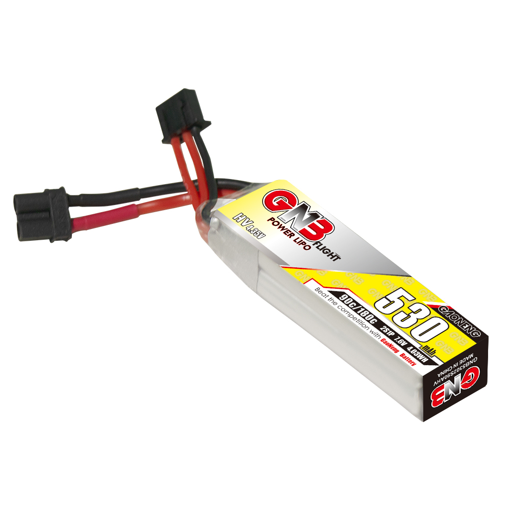 4PCS - GAONENG GNB LiHV 2S 7.6V 530mAh 90C XT30 LiPo Battery