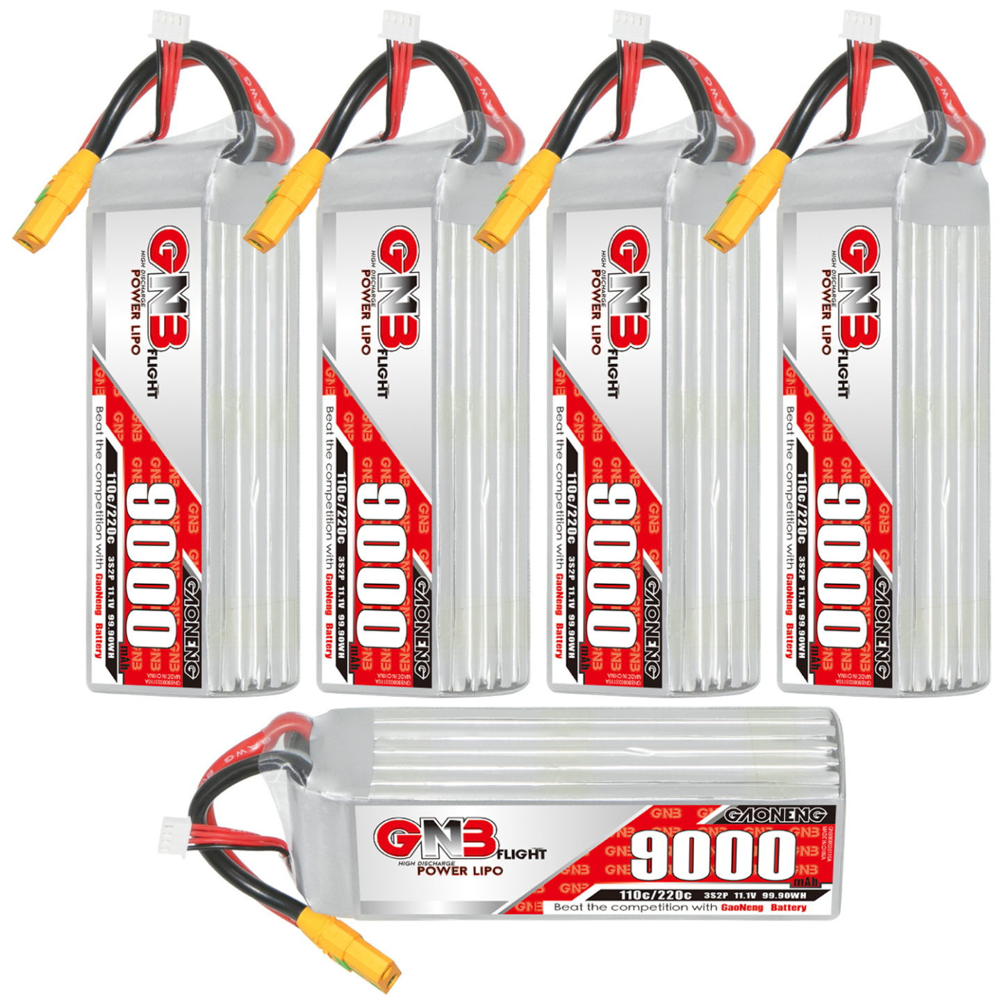 GAONENG GNB 3S 11.1V 9000mAh 110C RC LiPo Battery XT90S Anti Spark