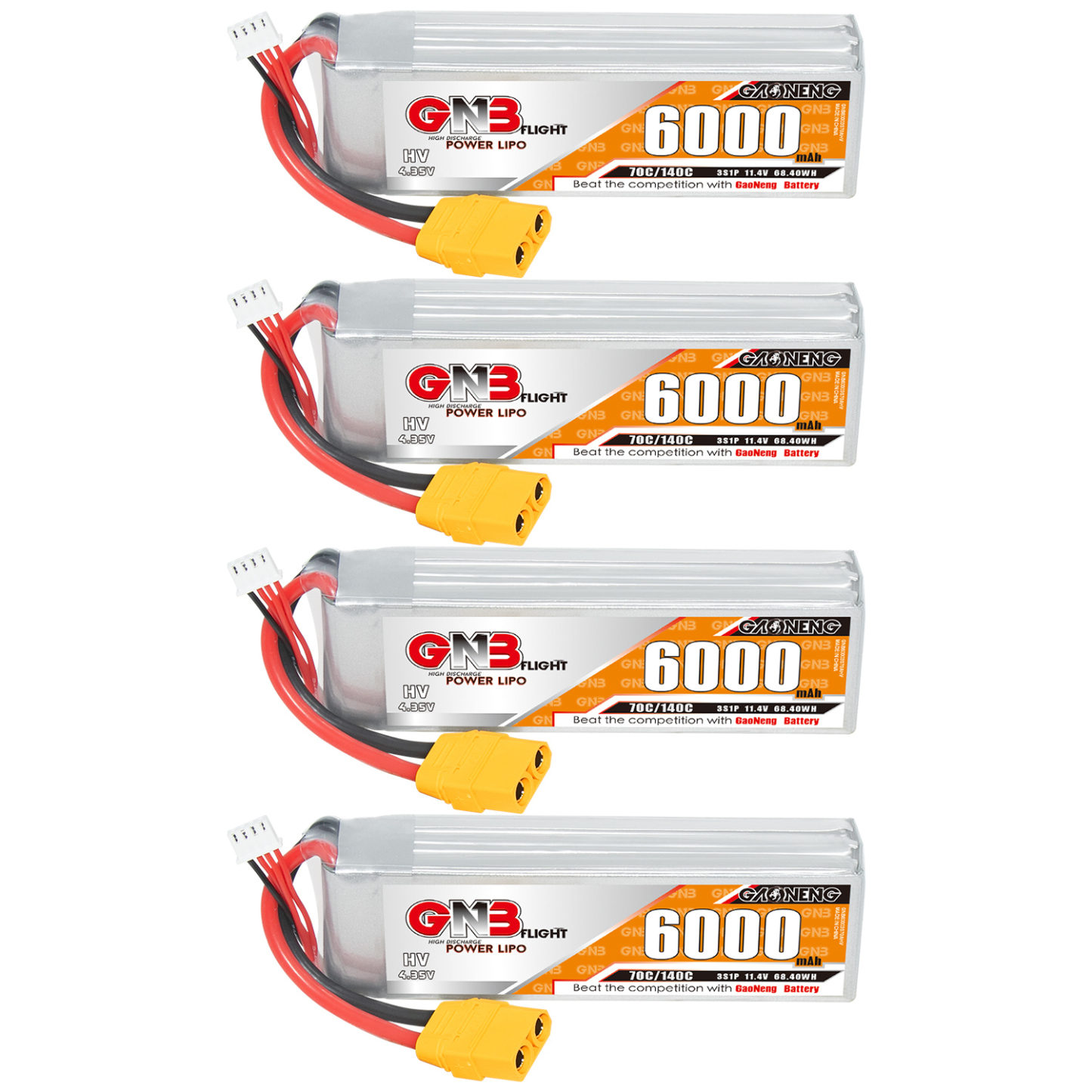 GAONENG GNB HV 3S 11.4V 6000mAh 70C LiPo Battery XT90