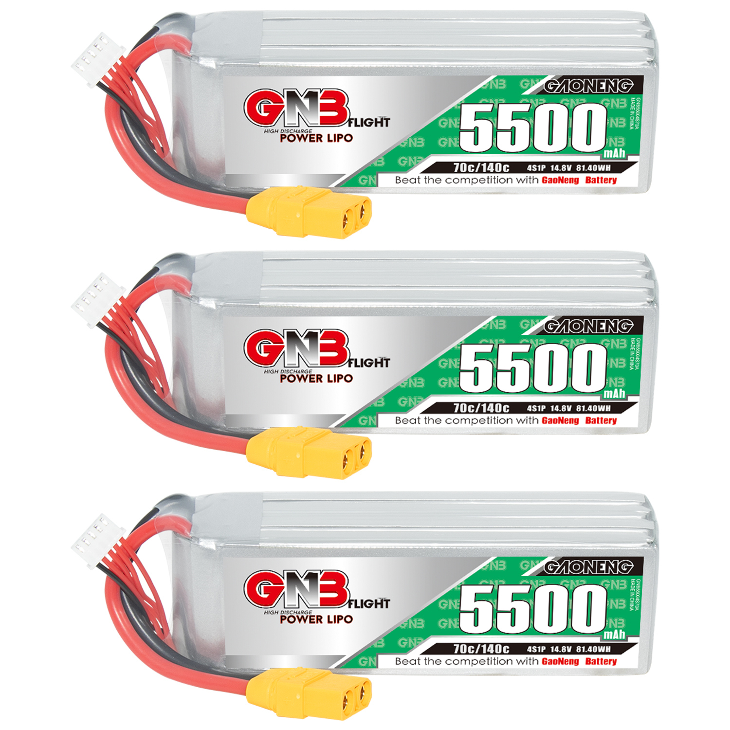 GAONENG GNB 4S 14.8V 5500mAh 70C XT90 LiPo Battery