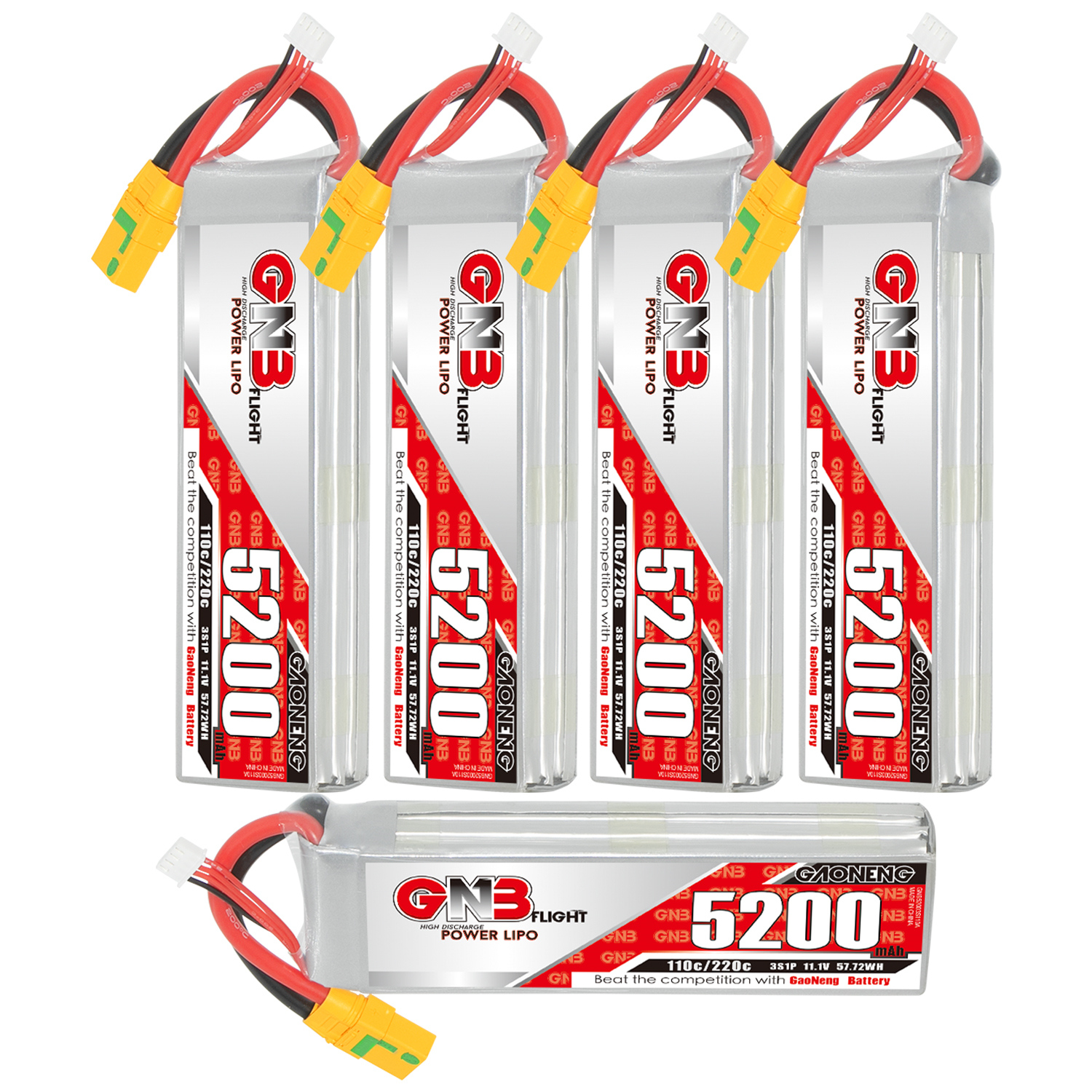 GAONENG GNB 3S 11.1V 5200mAh 110C LiPo Battery XT90 Anti Spark