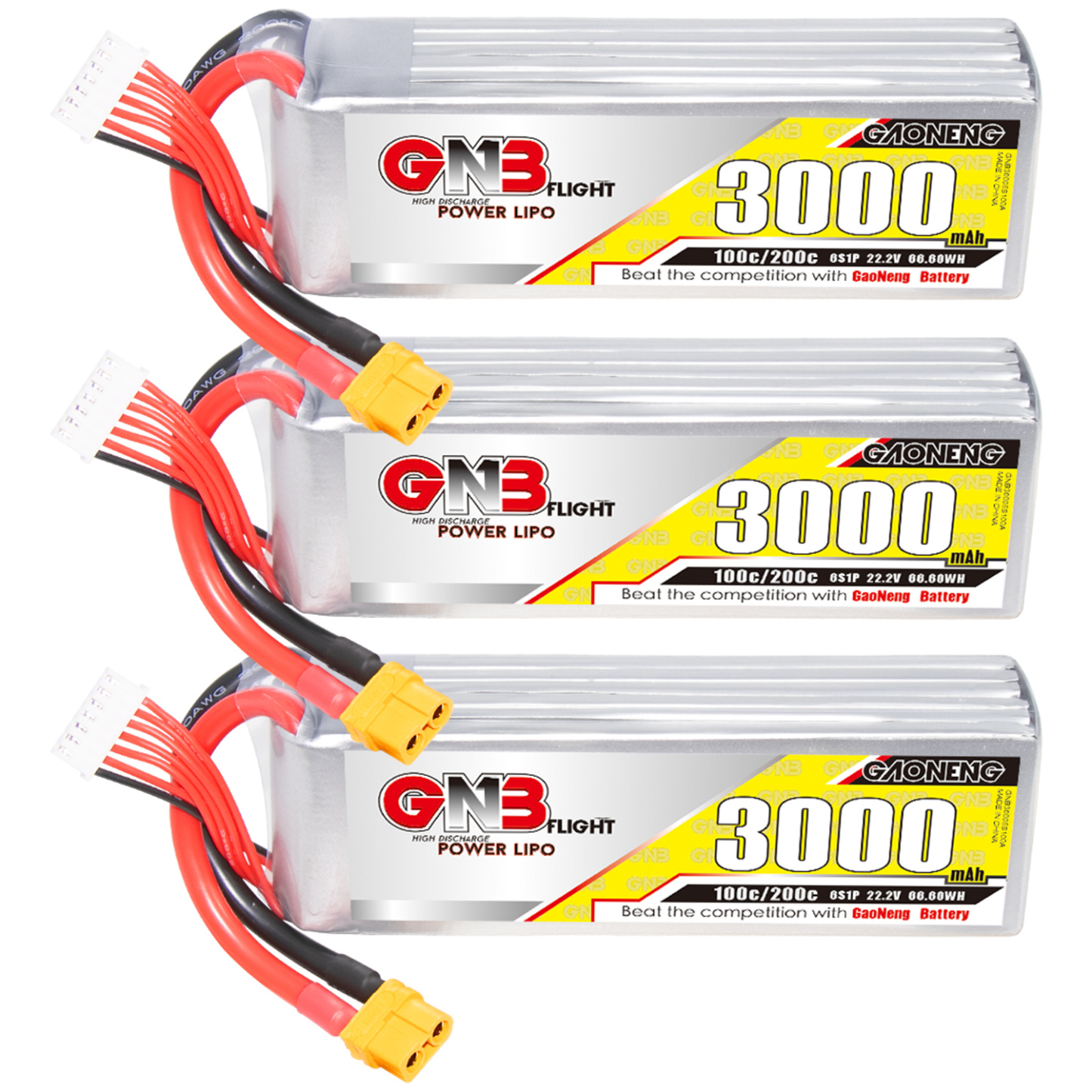 GAONENG GNB 6S 22.2V 3000mAh 100C LiPo Battery XT60