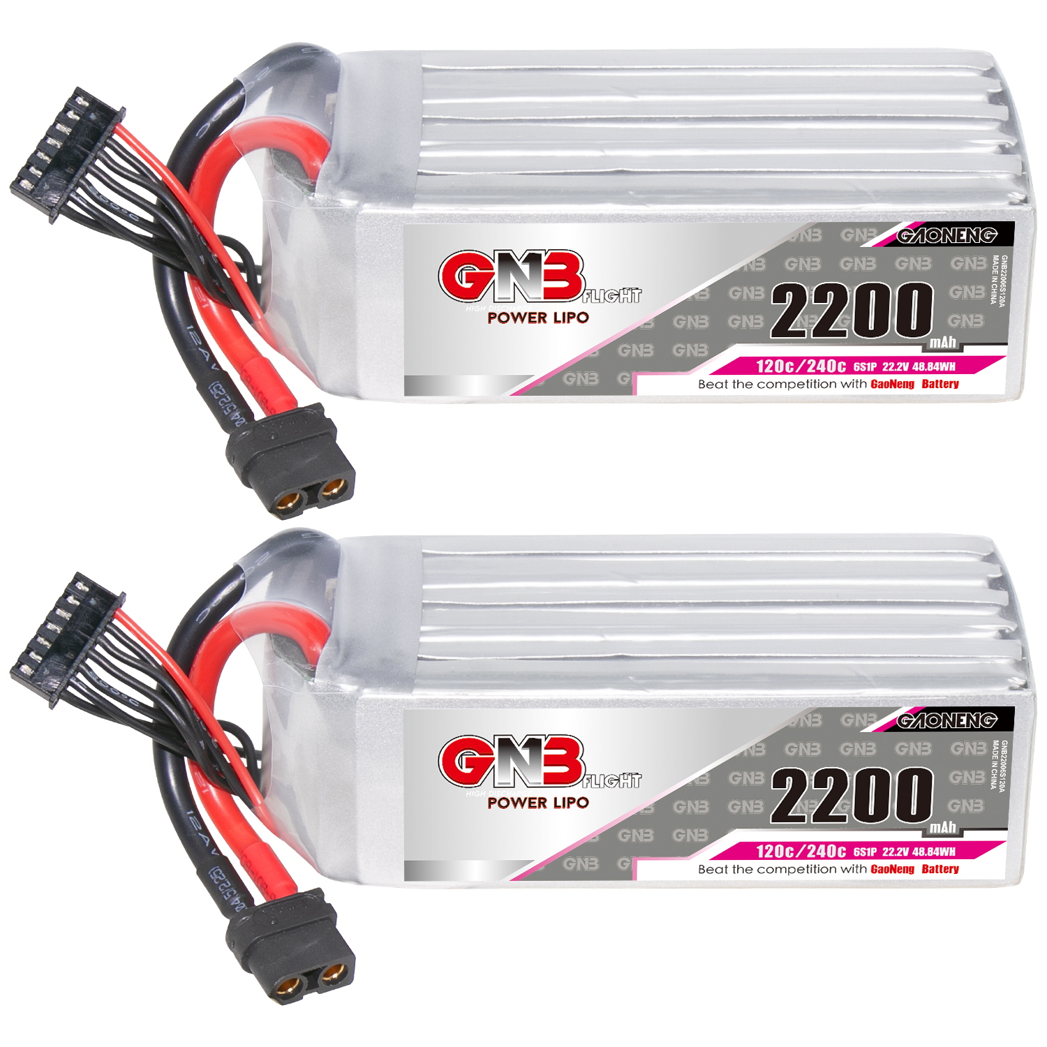 GAONENG GNB 6S 22.2V 2200mAh 120C XT60 LiPo Battery