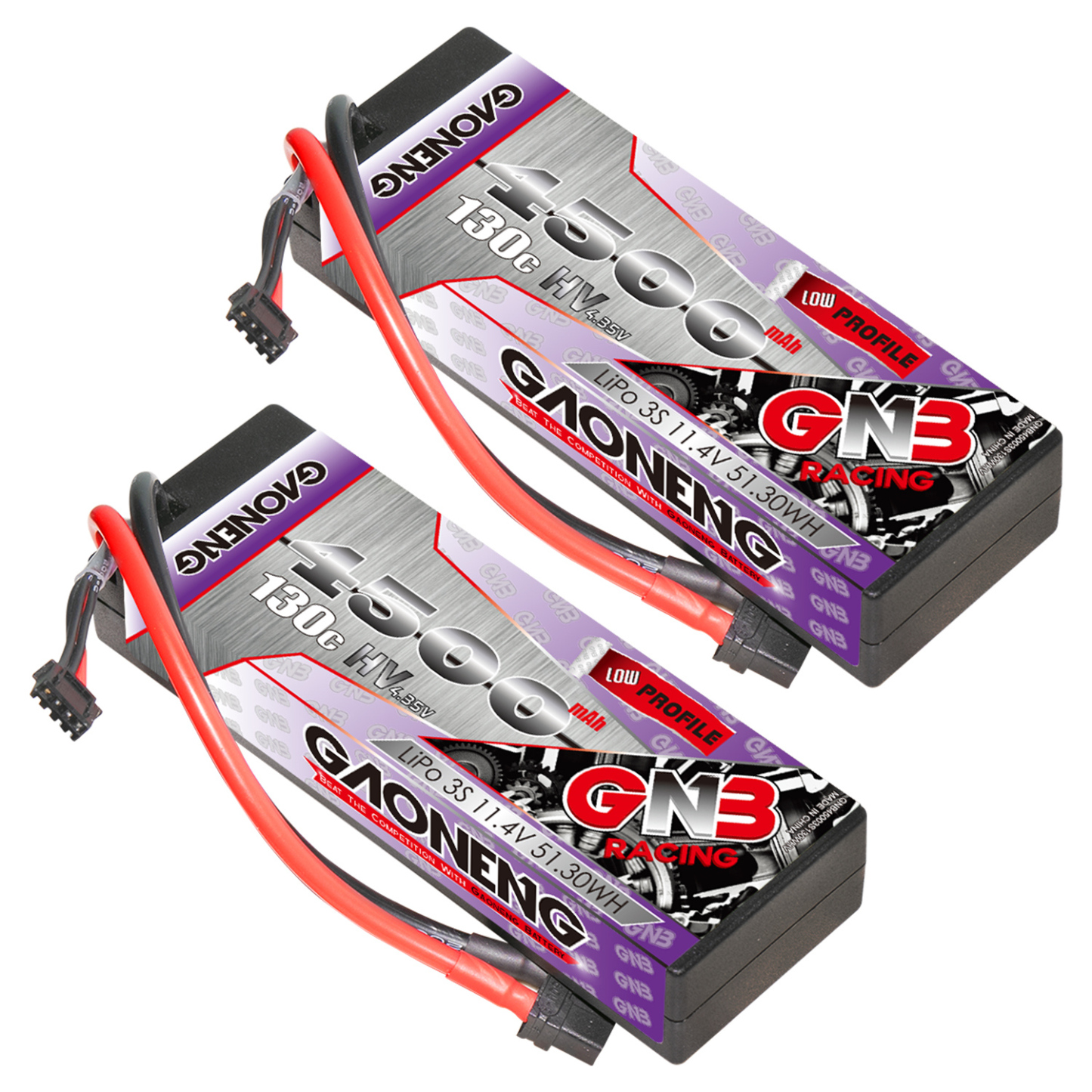 GAONENG GNB LiHV 3S 11.4V 4500mAh 130C 3S LCG Cabled Hard Case LiPo Battery XT60