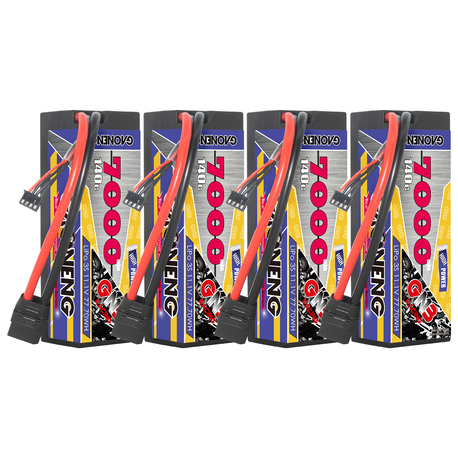 GAONENG GNB 3S 11.1V 7000mAh 140C Cabled Hard Case LiPo Battery XT90