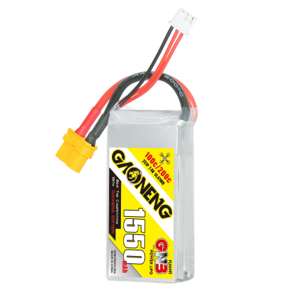 2PCS - GAONENG GNB 2S 7.4V 1550mAh 100C XT60 LiPo Battery