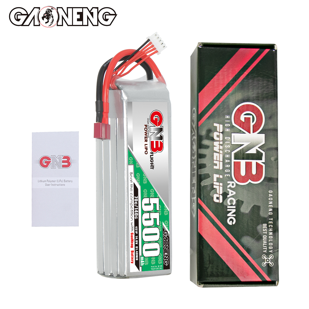 GAONENG GNB 4S 14.8V 5500mAh 70C XT90 LiPo Battery T-PLUG
