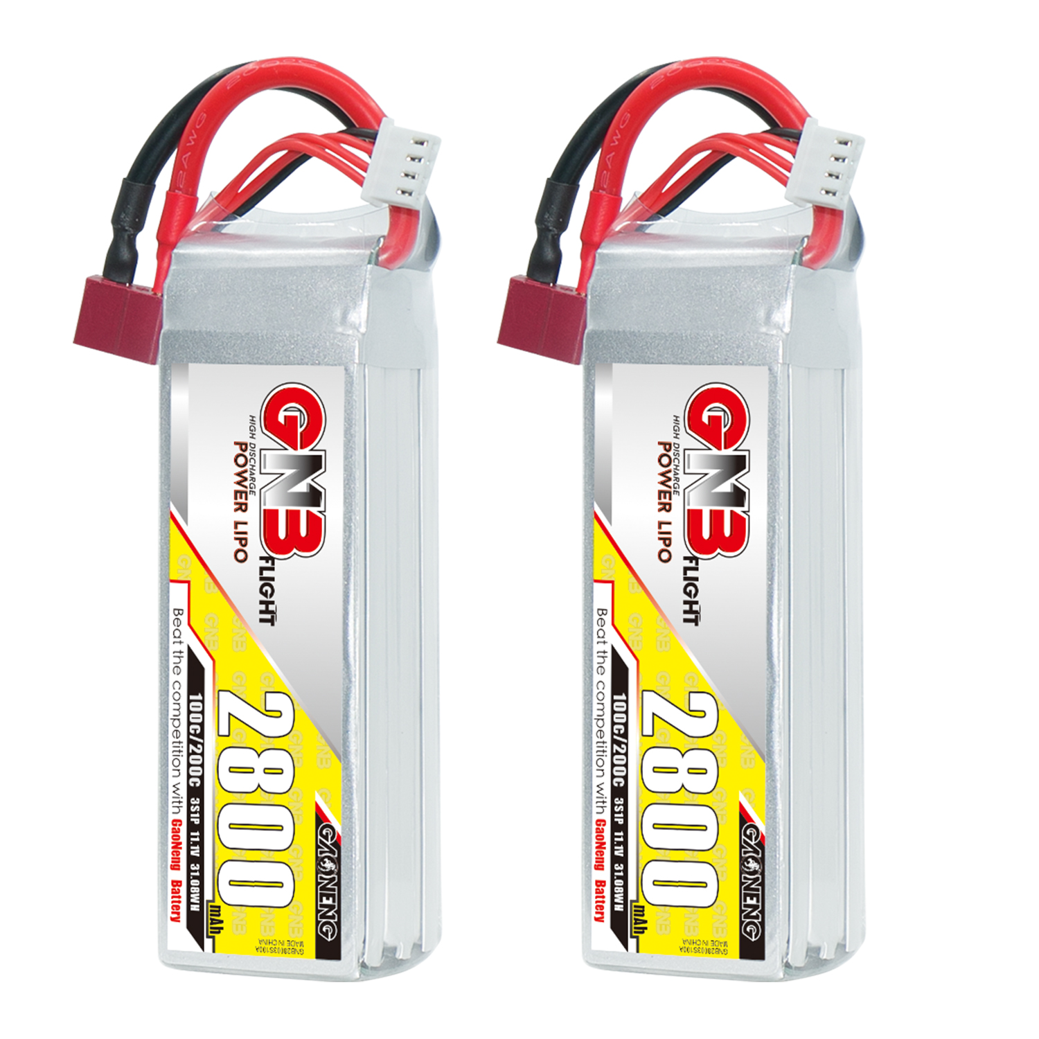 GAONENG GNB 3S 11.1V 2800mAh 100C LiPo Battery T-PLUG