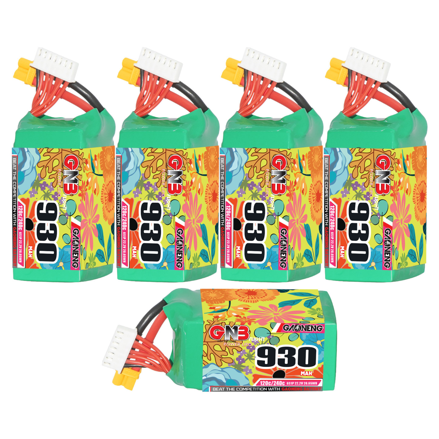 GAONENG GNB 6S 22.2V 930mAh 120C XT30 Connector LiPo Battery