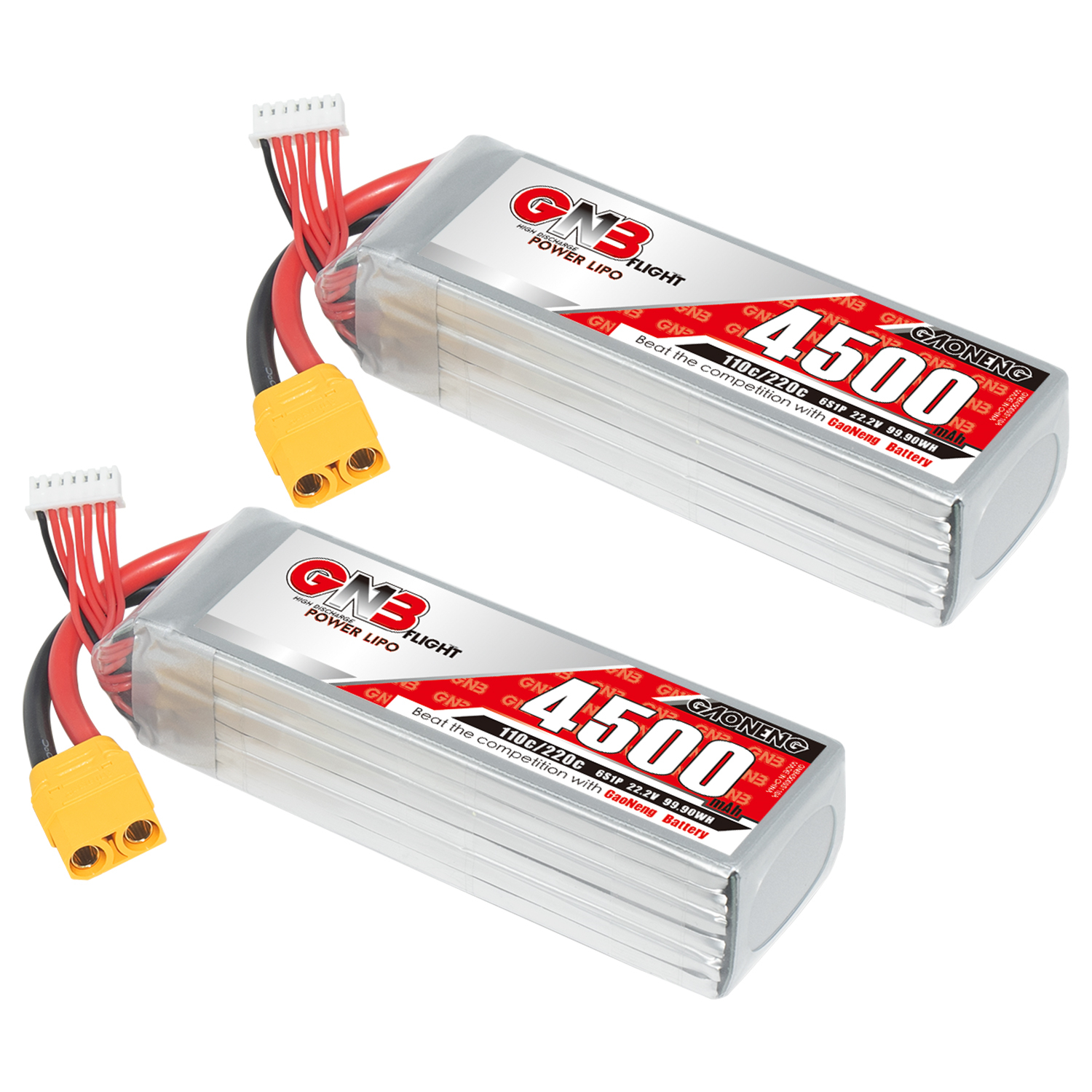 GAONENG GNB 6S 22.2V 4500mAh 110C LiPo Battery XT90