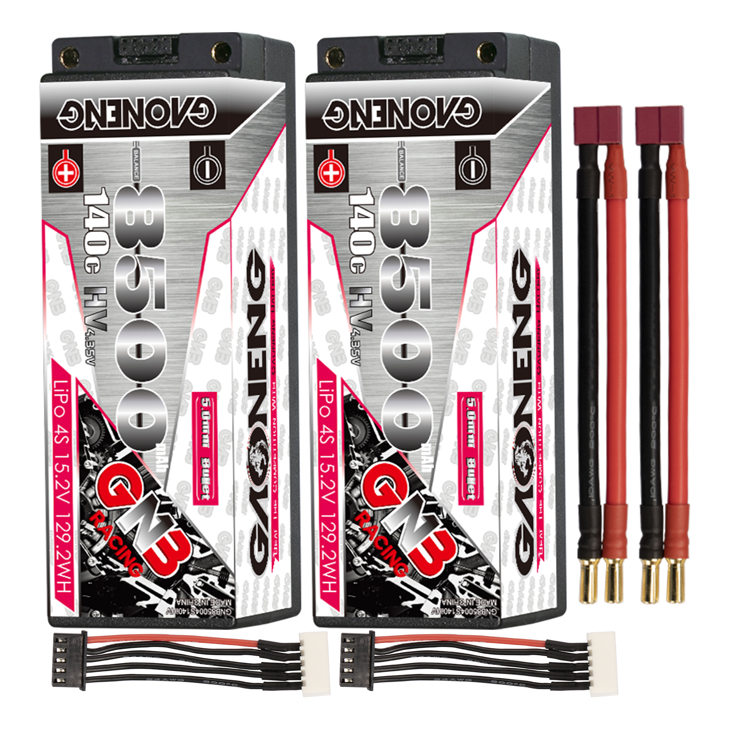 GAONENG GNB LiHV 4S 15.2V 8500mAh 140C 5mm Bullet Hard Case LiPo Battery