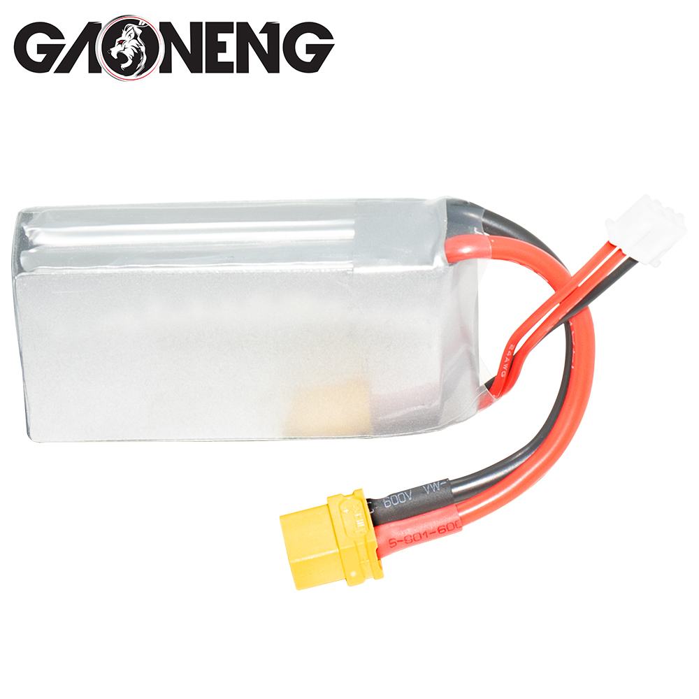 2PCS - GAONENG GNB 2S 7.4V 1550mAh 100C XT60 LiPo Battery