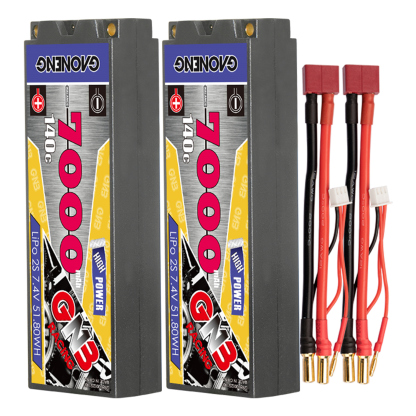 GAONENG GNB 2S 7.4V 7000mAh 140C 5mm Bullet Hard Case LiPo Battery