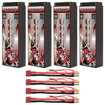 GAONENG GNB 2S 7.4V 6000mAh 140C 5mm Bullet Hard Case LiPo Battery