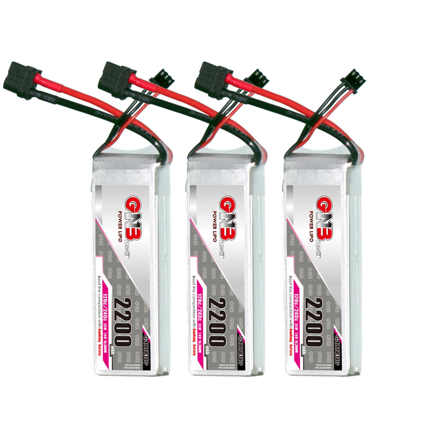 GAONENG GNB 2S 7.4V 2200mAh 120C LiPo Battery XT60 Connector