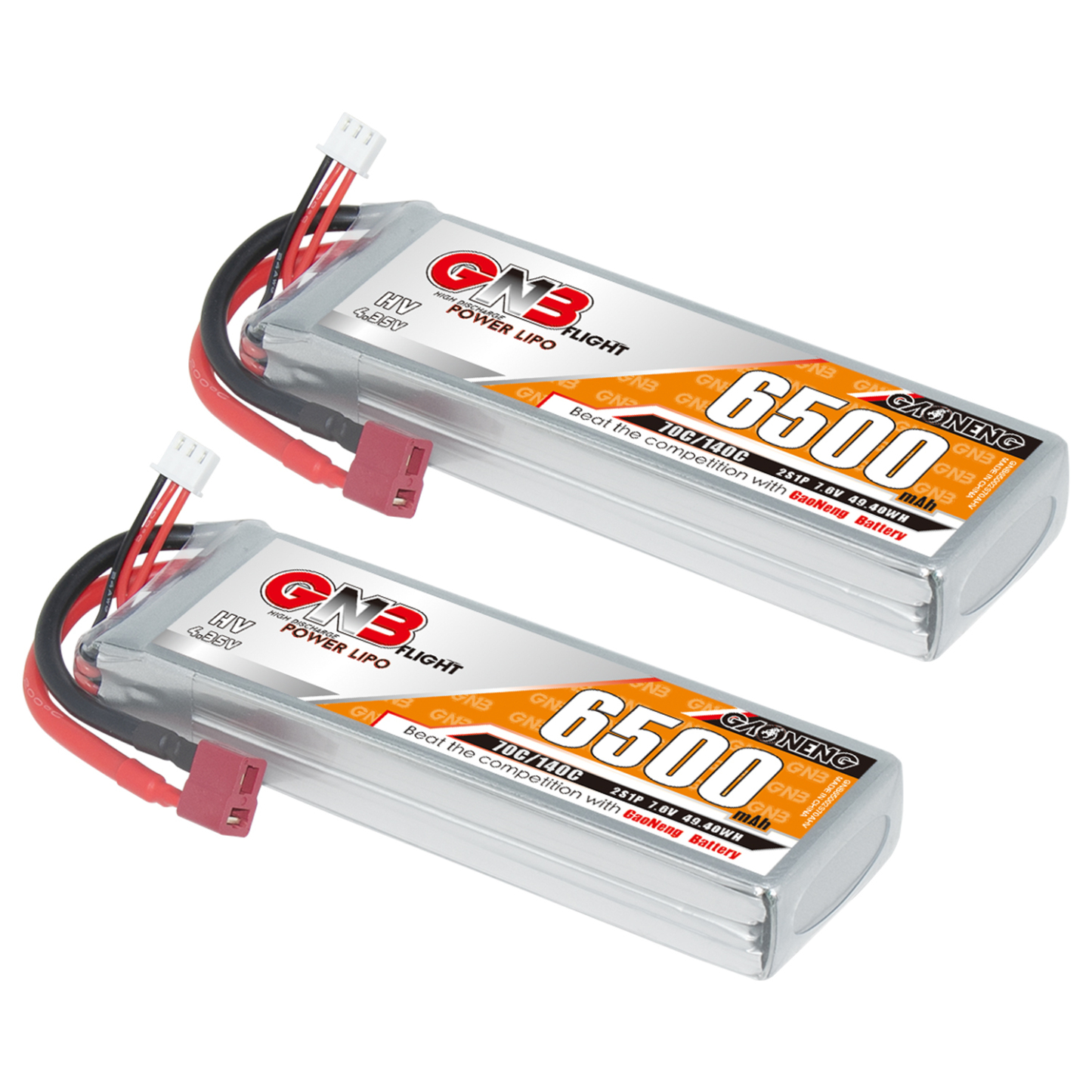 GAONENG GNB HV 2S 7.6V 6500mAh 70C LiPo Battery T-PLUG