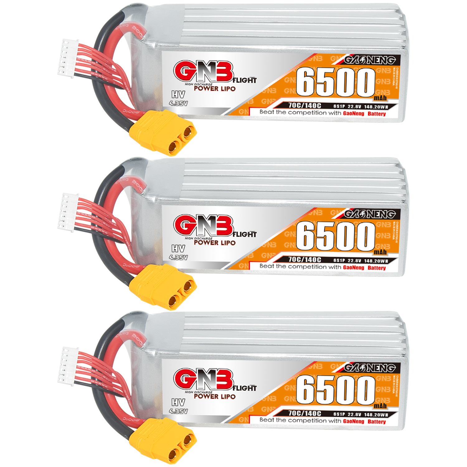 GAONENG GNB HV 6S 22.8V 6500mAh 70C LiPo Battery XT90