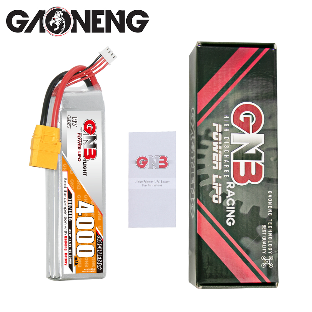 GAONENG GNB LiHV 3S 11.4V 4000mAh 70C LiPo Battery XT90