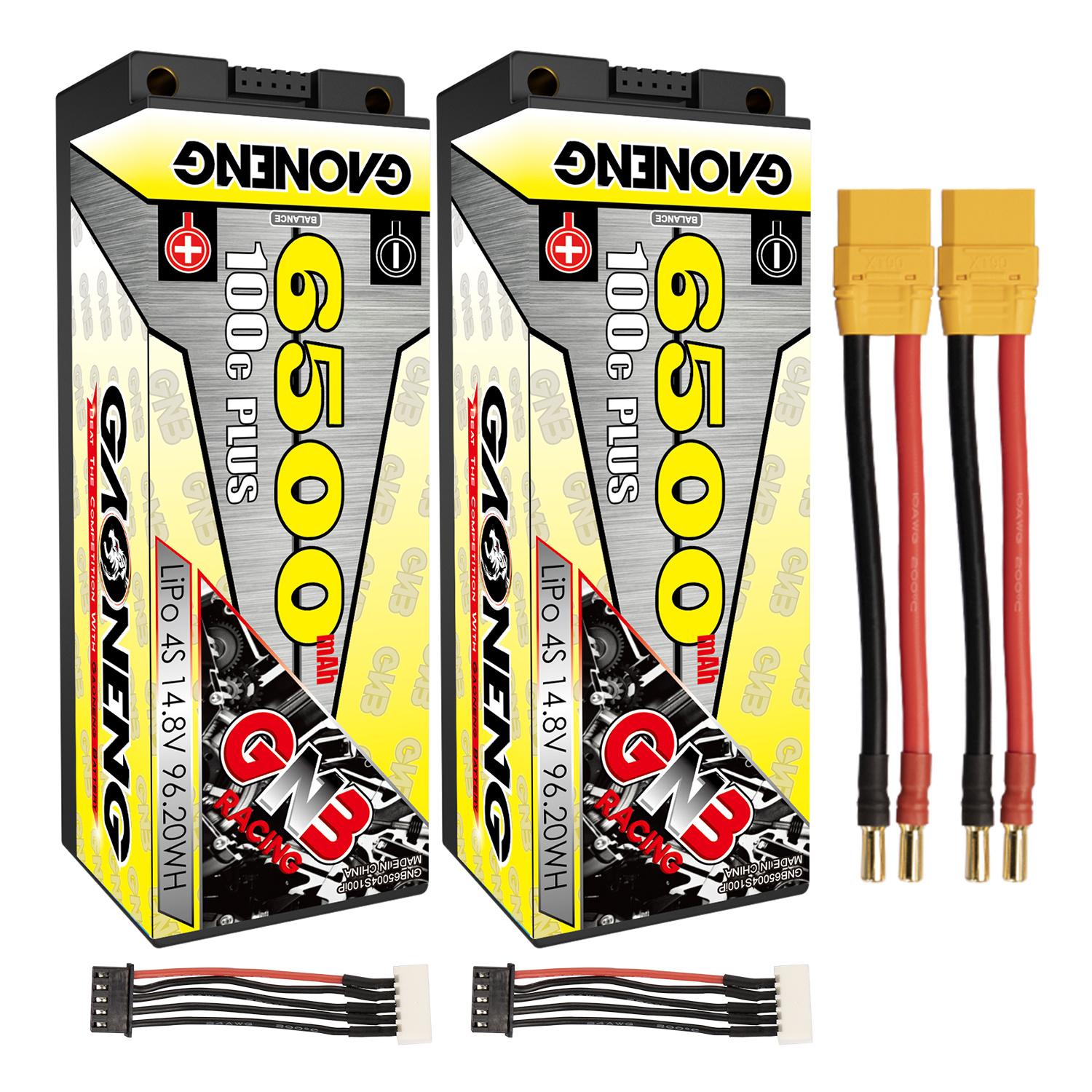 GAONENG GNB 4S 14.8V 6500mAh 100C 5mm Bullet Hard Case LiPo Battery