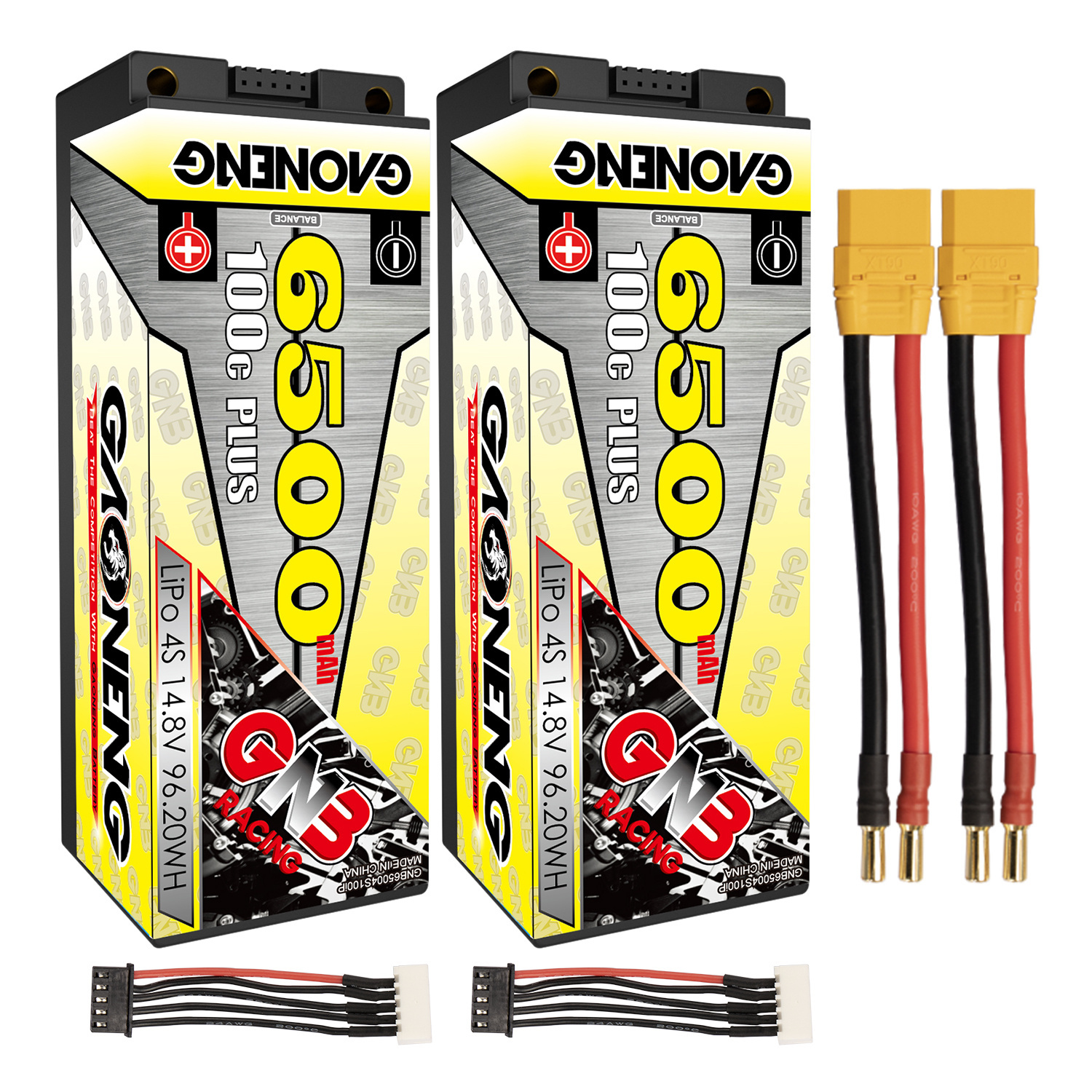 GAONENG GNB 4S 14.8V 6500mAh 100C 5mm Bullet Hard Case LiPo Battery