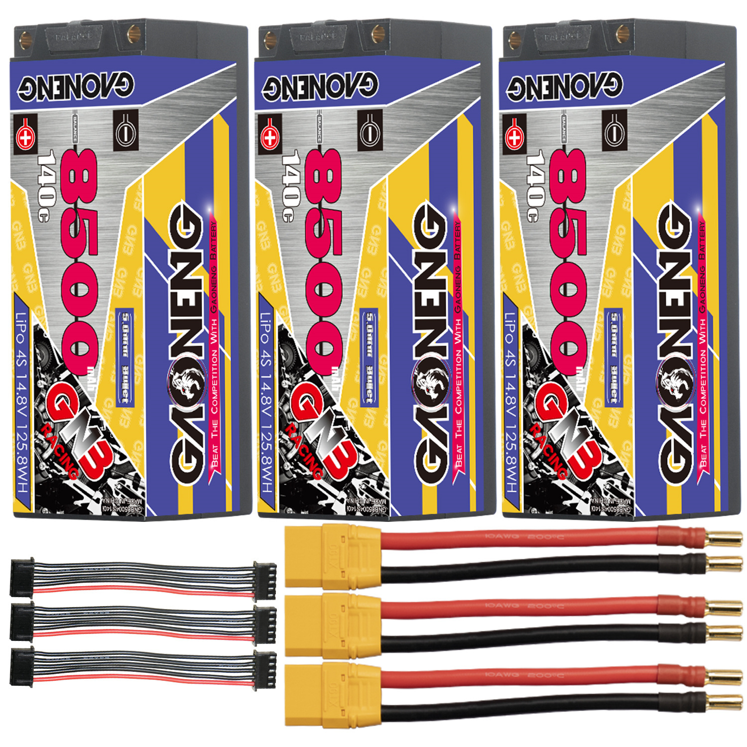 GAONENG GNB 4S 14.8V 8500mAh 140C 5mm Bullet Hard Case LiPo Battery