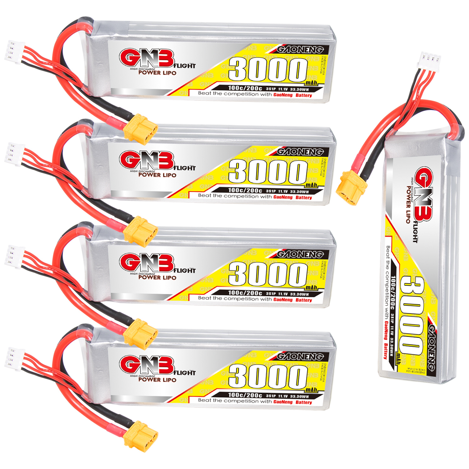 GAONENG GNB 3S 11.1V 3000mAh 100C LiPo Battery XT60