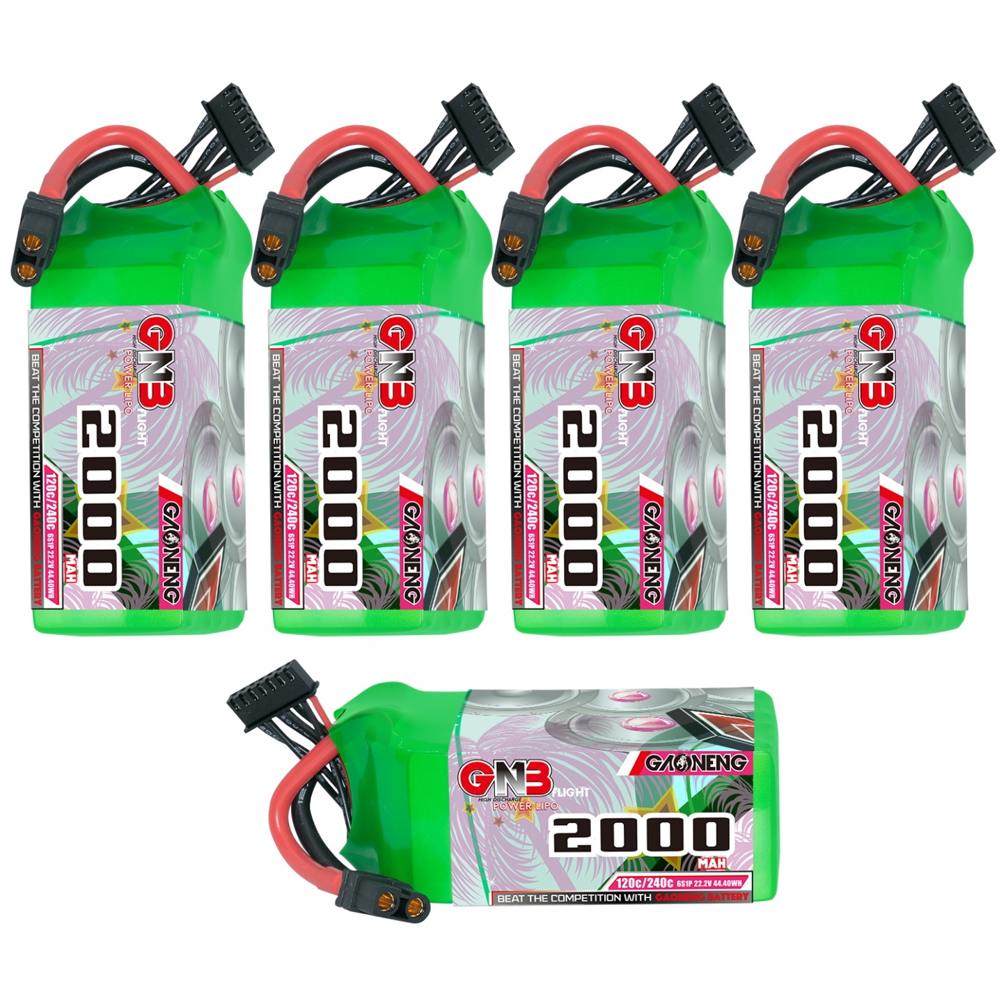 GAONENG GNB 6S 22.2V 2000mAh 120C XT60 LiPo Battery