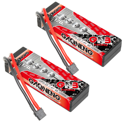 GAONENG GNB 2S 7.4V 6500mAh 120C Cabled Hard Case LiPo Battery XT60