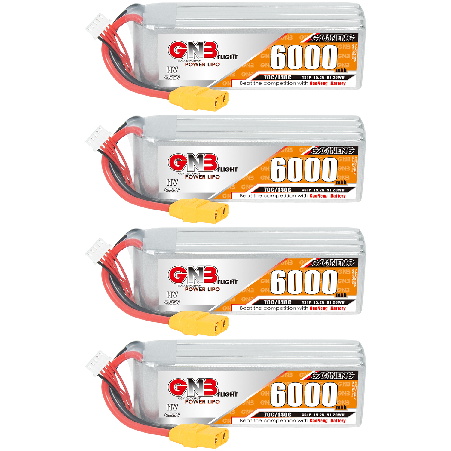 GAONENG GNB HV 4S 15.2V 6000mAh 70C LiPo Battery XT90