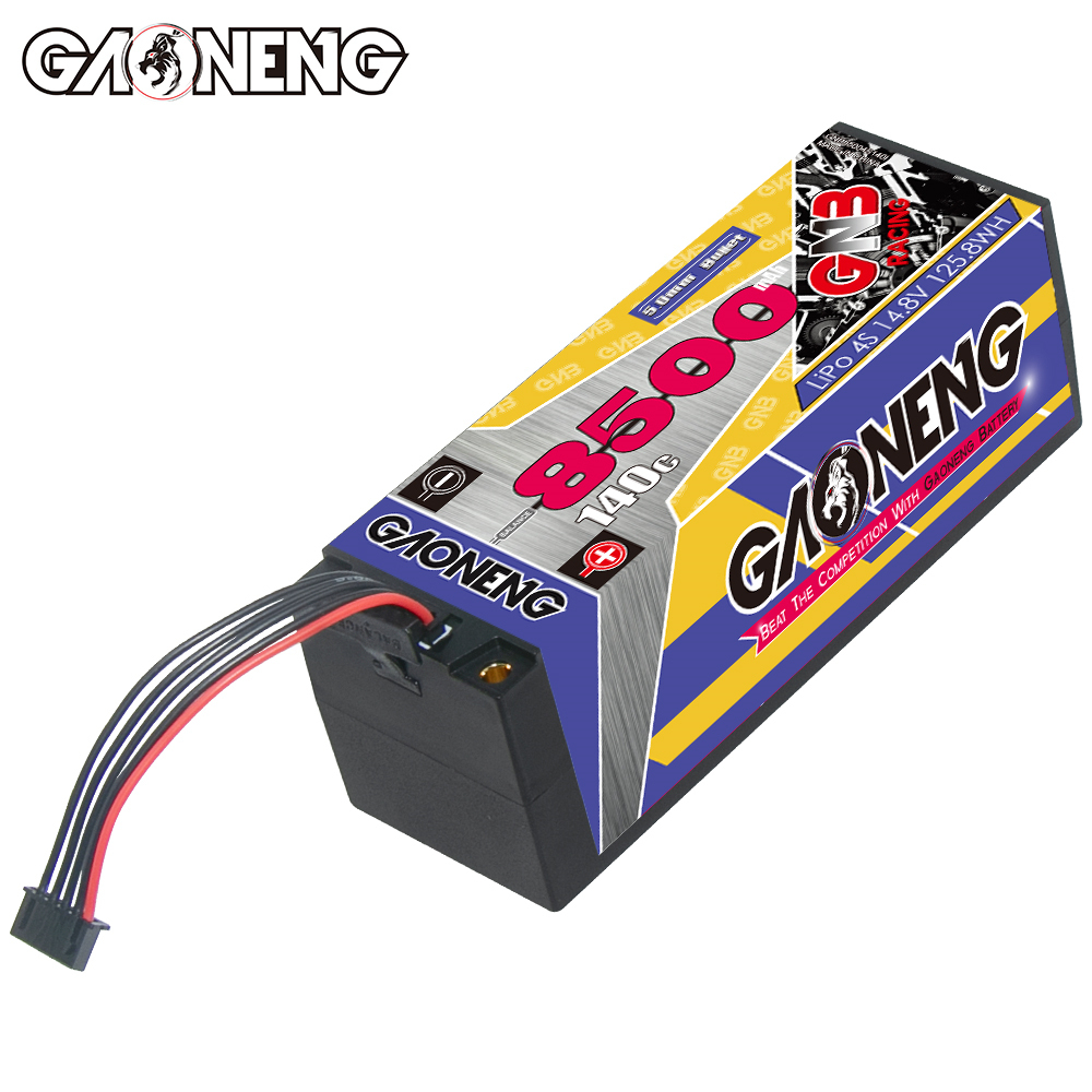 GAONENG GNB 4S 14.8V 8500mAh 140C 5mm Bullet Hard Case LiPo Battery