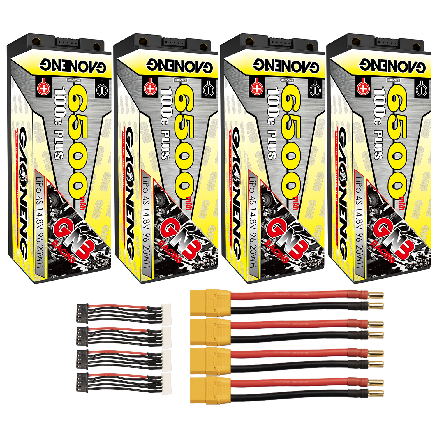 GAONENG GNB 4S 14.8V 6500mAh 100C 5mm Bullet Hard Case LiPo Battery