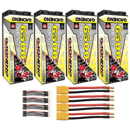 GAONENG GNB 4S 14.8V 6500mAh 100C 5mm Bullet Hard Case LiPo Battery