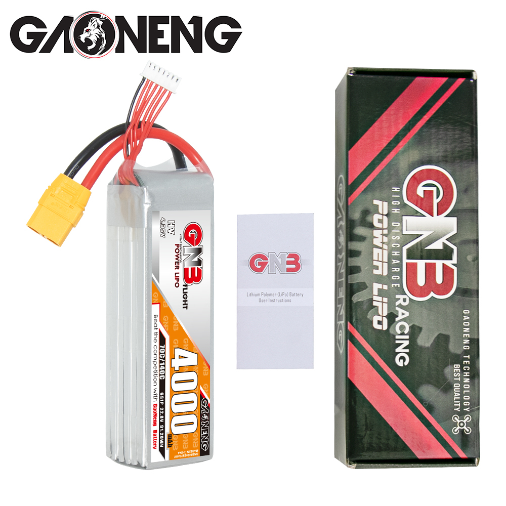 1PCS - GAONENG GNB LiHV 6S 22.8V 4000mAh 70C LiPo Battery XT90