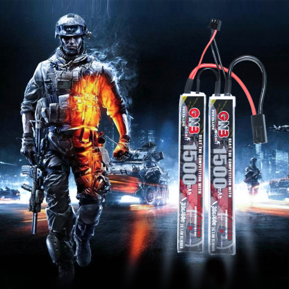 2PCS - GAONENG GNB 2S 7.4V 1500mAh 30C Mini Tamiya 2cells LiPo Battery for AirSoft